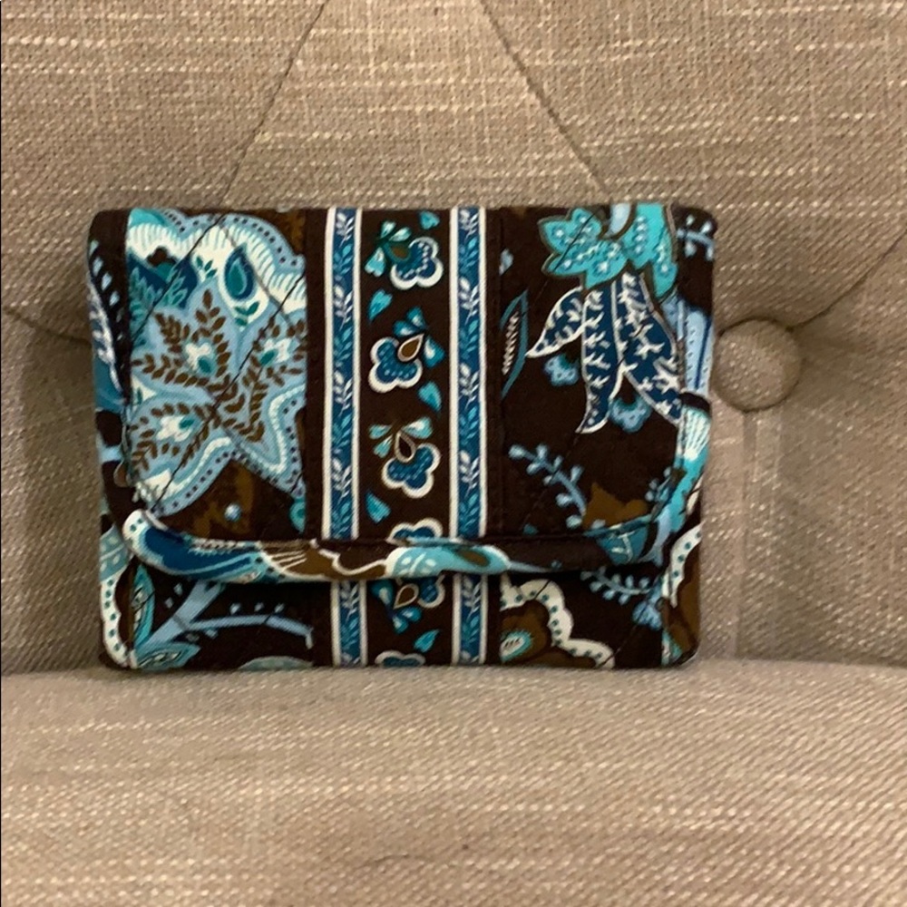 Vera beadley blue/brown folding wallet